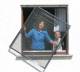 Fliegengitter Fenster 100 x 120 cm - Rahmen braun * System 30x13 *