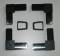 Eckverbinder-Set braun sowie 2 Kedergriffe